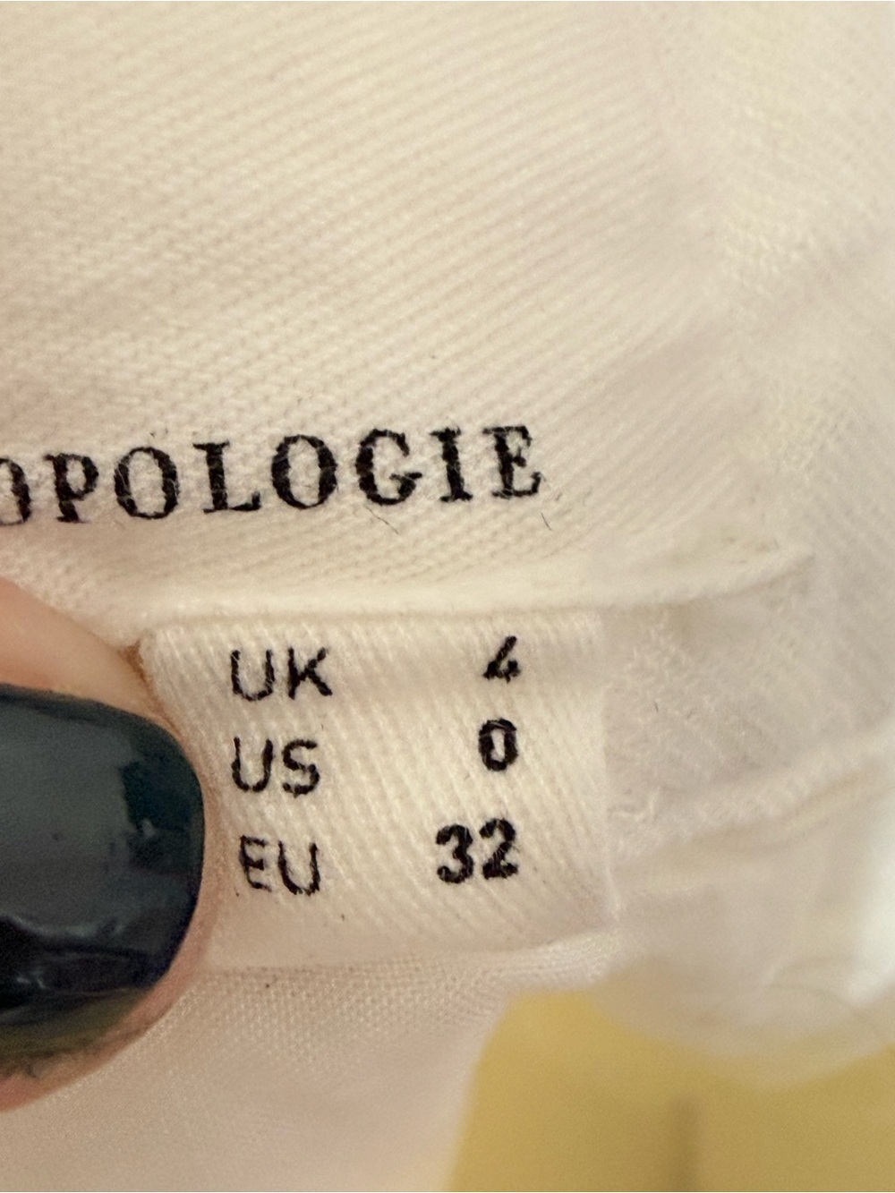 Anthropologie White Maxi A-Line Skirt size 0 pockets - Picture 4 of 5